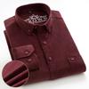 7XL 6XL Camisa de Pana para Hombre Manga Larga 100% Algodón Casual Corte Regular Suave Cómoda Bolsillo Camisas de Vestir Formal Ropa de Hombre