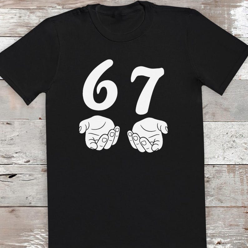 

Six Seven T-Shirt Hands 6-7 Meme T-Shirt Viral TikTok Trend Tee Graphic t shirts cotton round neck Streetwear Tees Short Slee... S