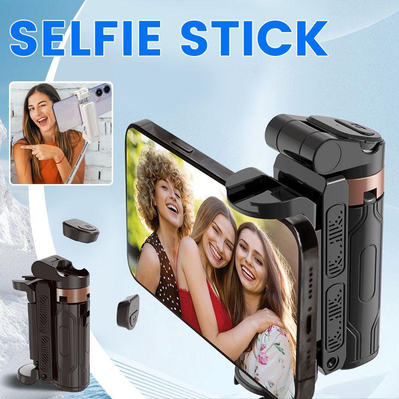 Pocket-sized Folding Bluetooth Selfie Stick Built-in Tripod Ny draagbar 360 grader intrekbar statief för mobil telefon