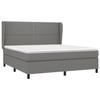 Lit avec matelas - Maison Exclusive - 180x200cm - Tête de lit réglable - Gris foncé - Ressorts ensachés