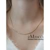 Steel Necklace Round Snake Chain for Women Simple Light Luxury Plain Chain Couple Clavicle Chain European and American Fashion Snake Bone Chain