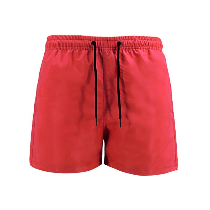Summer Men's Casual Sports Shorts Solid Color Lace Up Mid Waist Beach Pants Men's Plus Size Shorts Men’s