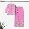 ZANZEA Women Half Sleeve Blouse and Midi Skirts Floral Print Two Piece Suit Sets