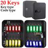 20 Keys Safe Box Wall Mounted Roller Mechanical Password Lock Key Cabinet Wall Mount with Key with 20 Keys Labels Key Organizer