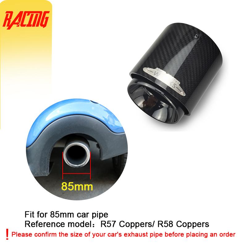 1 Pc Carbon Fiber Exhaust Muffler Tips Car Modification Nozzle for Muffler Fit Upgrade For Mini Cooper F54 F55 F56 F57 F60 R55