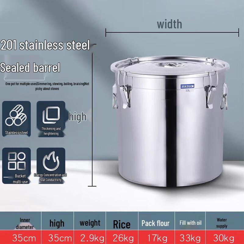 Huabeishi 201 Stainless Steel Sealed Storage Container