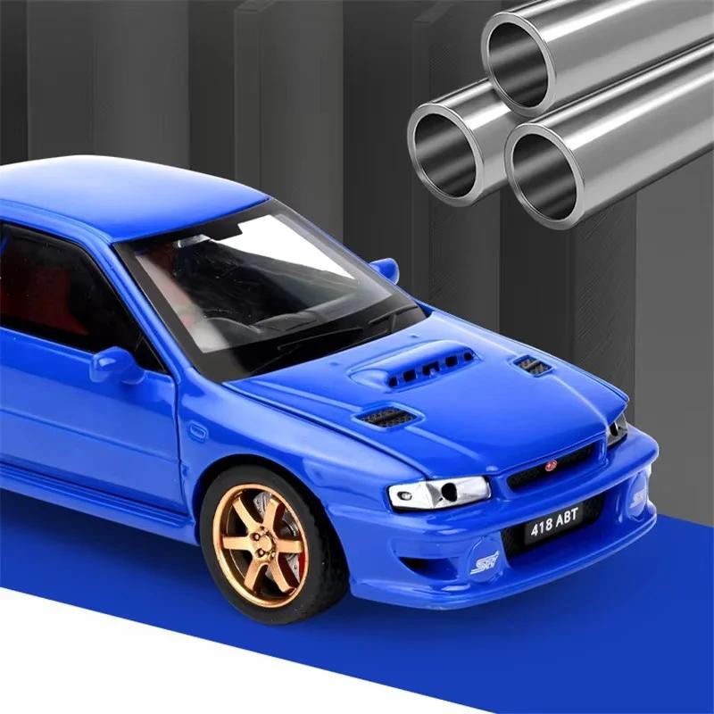 1/32 Subaru Impreza WRX STI Alloy Sports Car Model Diecasts Metal Racing Vehicles Car Model Simulation Sound Light Kids Toy Gift