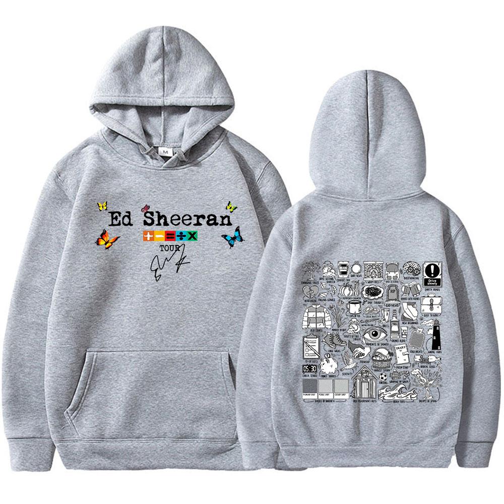 Ed Sheeran Autumn Variations Tour Hoodies Harajuku Hip Hop Vintage Pullover Men Women Long Sleeve Oversized Sweatshirt Fans Gift