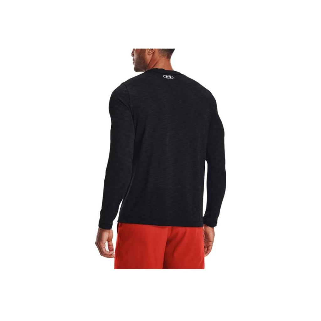 Under Armour Solid Crew Neck Pullover Sports Quick-Drying Compression Long Sleeve T-Shirt Men Tops Black 1359873-001