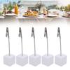 10Pcs Tisch Nummer Karte Halter Holz Block Krokodil Clip Foto Halter mit für Memos Erinnerungen Whi