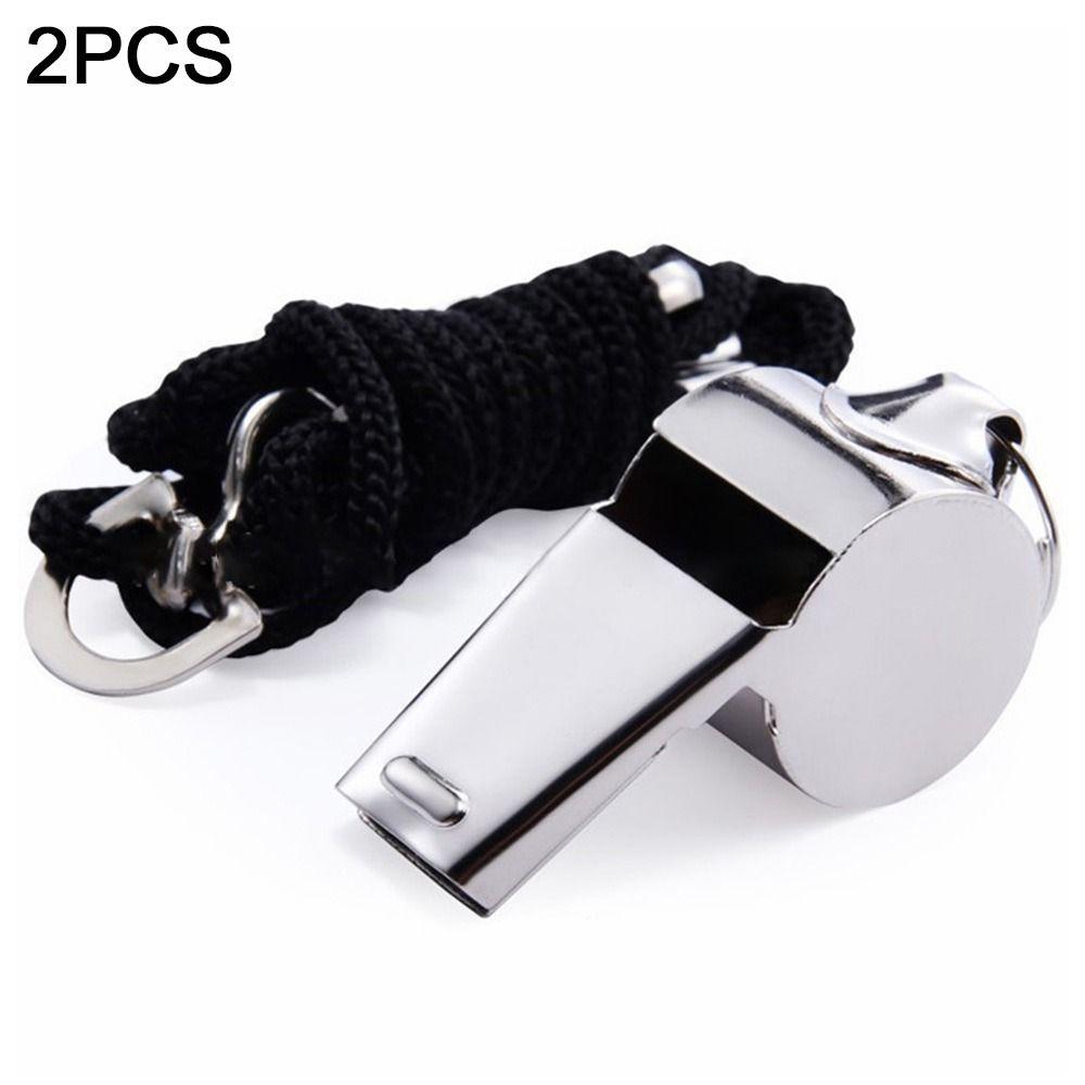 

Rope Party Training School Cheerleaders Metal Whistle Cheerleading Tool Stainless Steel Whistles