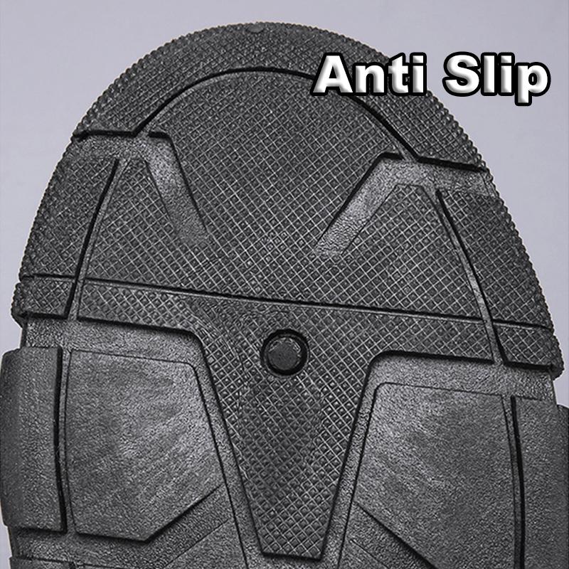 Oulylan Men Casual Breathable Sneakers Summer Lace Up Protection Boots Waterproof Labor Shoes Anti Slip Wear Resistant Footwear