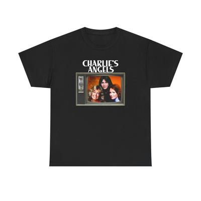 T-shirt Unisex in Cotone Pesante Charlie's Angels, Maglietta Grafica, Abbigliamento TV