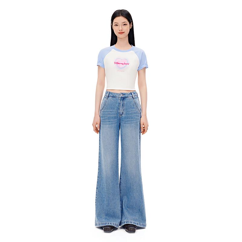 Ledin Lyocell Tencel Washed Flared Denim Jeans