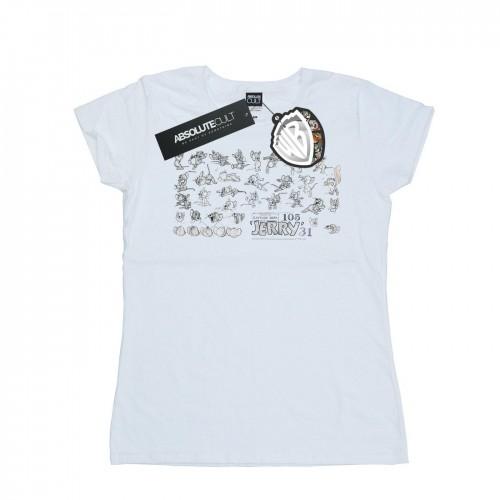 

Tom And Jerry Womens/Ladies Cartoon Dept Jerry Cotton T-Shirt білий