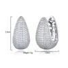 Luxury Elegant AAAA Zirconia Pave Huggie Hoop Earrings Woman Geometric U Shape Bridal Wedding Engagement Daily Vintage Jewelry