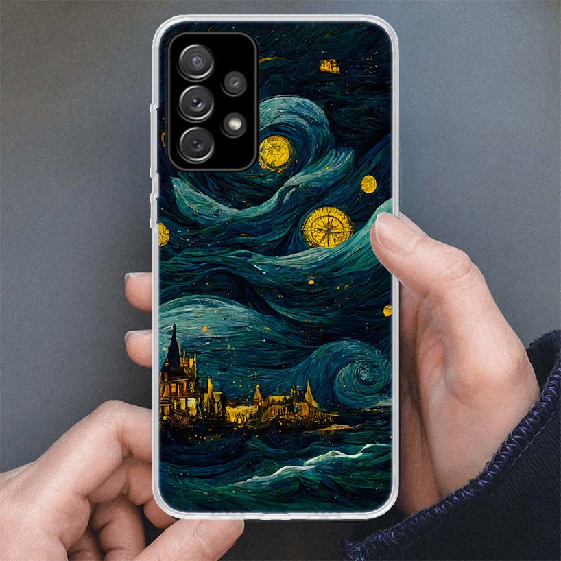 Starry Night Van Gogh Art Phone Case For Samsung Galaxy A17 A16 A56 A15 A55 A14 A54 A13 A53 A36 A35 A34 A33 A26 A25 A24 A23 A05S