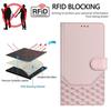 (pink, Samsung A56 5G) Leather Case Wallet Durable Leather Rfid Blocking Card Holders Shockproof Kickstand Protective Flip Cover