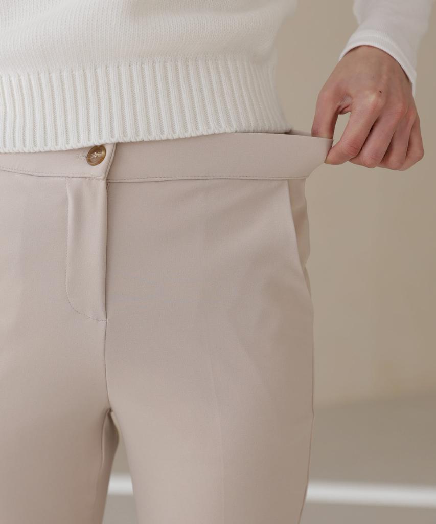 Jikeulib Secret Banding Spandex Slim Fit Straight Slacks