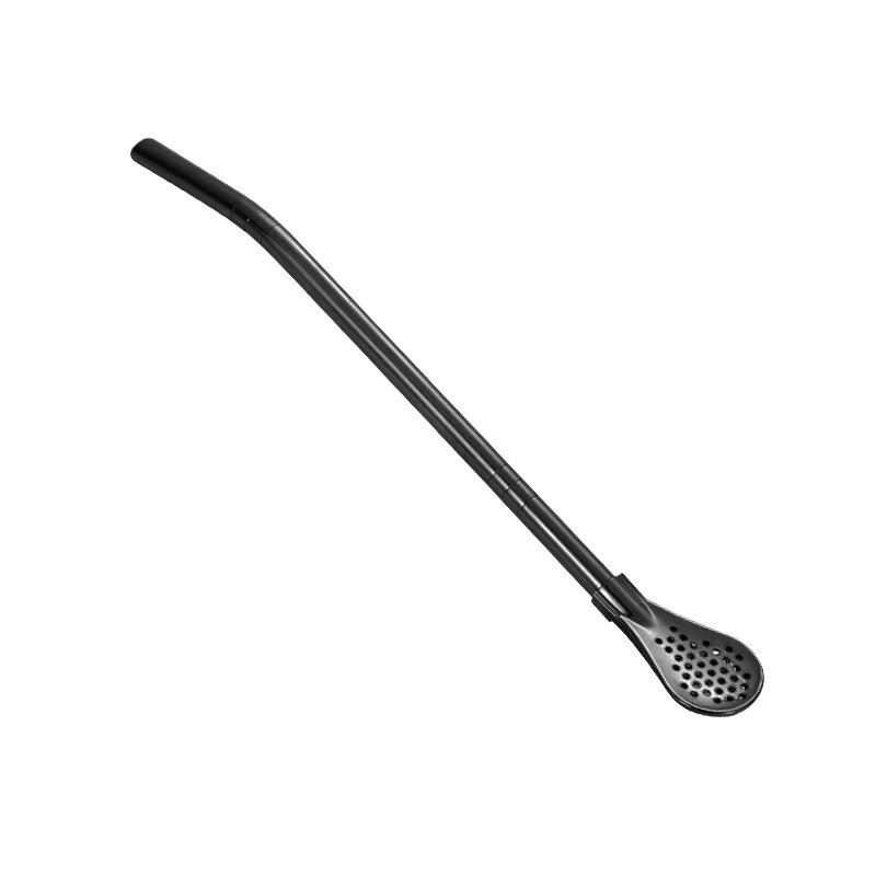 Colorful 304 Stainless Steel Tea Drinking Straws Spoon Yerba Mate Tea Filter Reusable Metal Kitchen Bar Milk Tea Stirring Spoon
