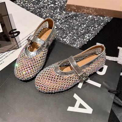 Sandals Mesh Breathable Fashion Versatile Sandals Women New Flat Soft Soled Mary Jane Shoes for Women Sandalias De Mujer