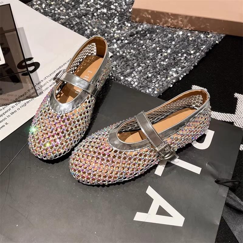 Sandals Mesh Breathable Fashion Versatile Sandals Women New Flat Soft Soled Mary Jane Shoes for Women Sandalias De Mujer