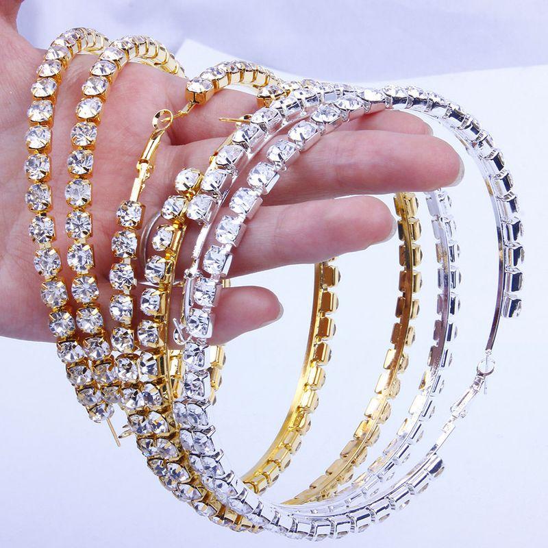 

Versatile Basic Exaggerated Casual Female 10mm Big Ear Ring 7cm Gold