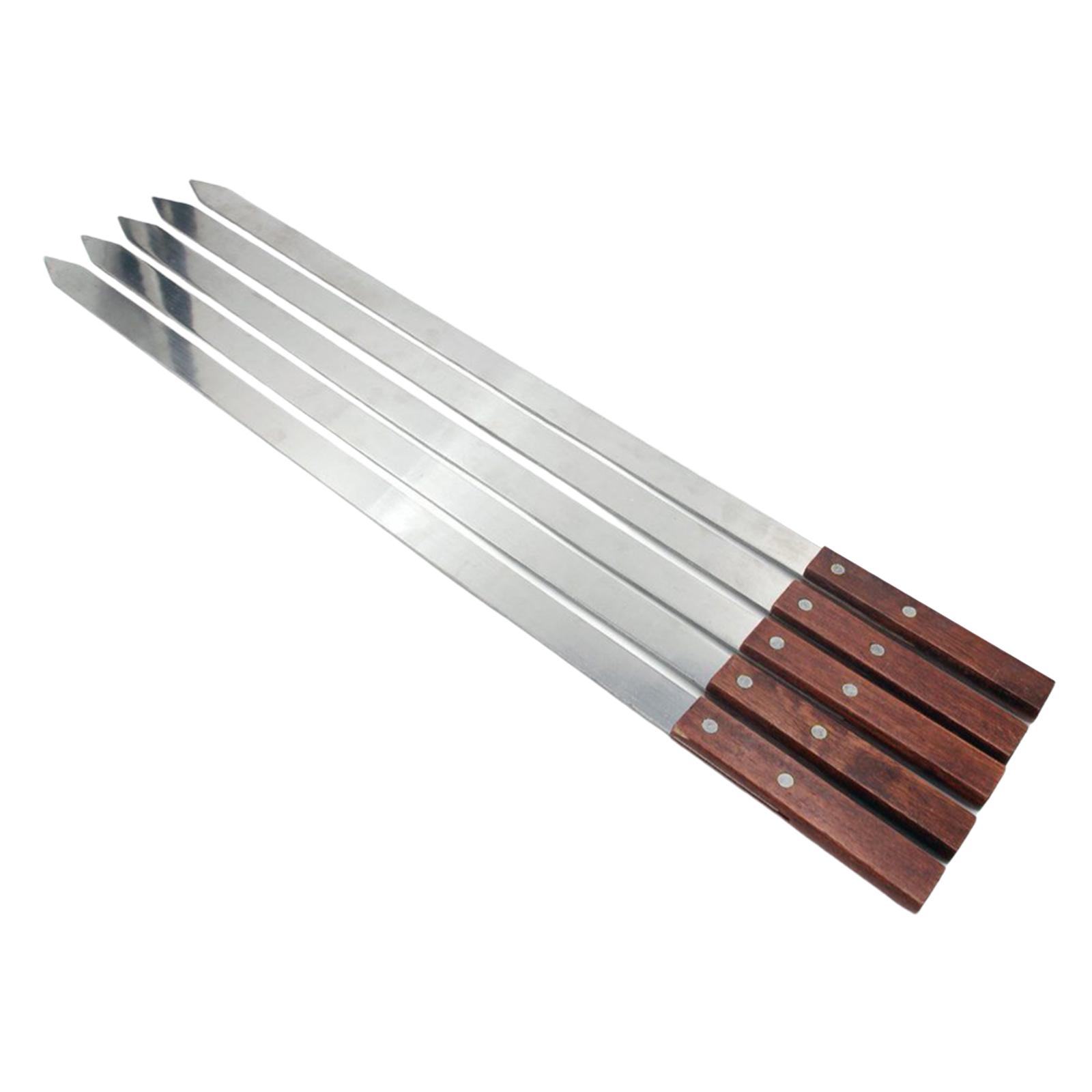 Set of 5 Flat Skewers Protect Your Hands Kabob Skewer for Chicken Cocktail