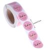500Pcs Pink Black Handmade With For Your Order Sticker Heart Thanks Sticker