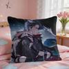 Genshin Impact Wriothesley Cute Cushion Cover Square Short Plush Pillow Case Living Room Sofa Home Decor Funda X