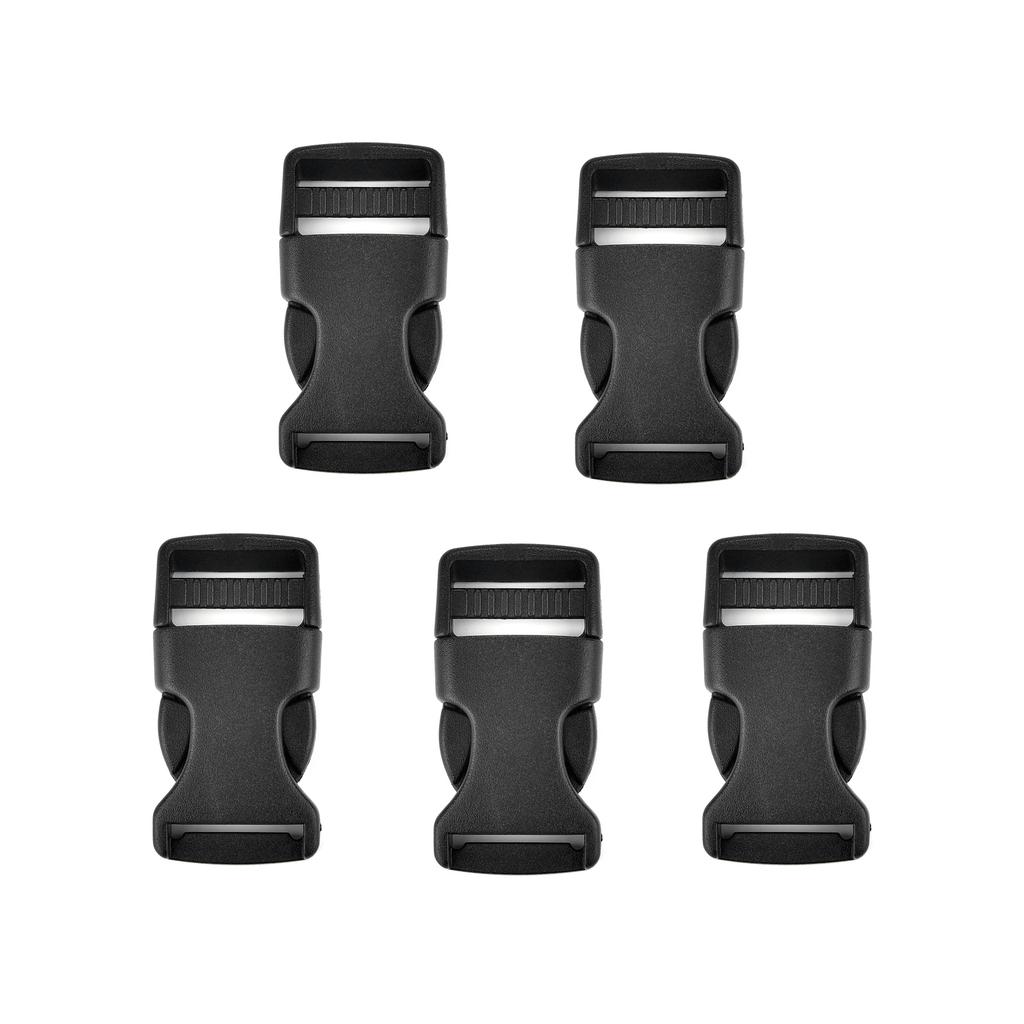 5pcs Plastic Side Release Buckles Clasps Clips Dual Adjustable Security Double Lock Buckle Strap Dog Collar 15/20/25/32/38/51mm