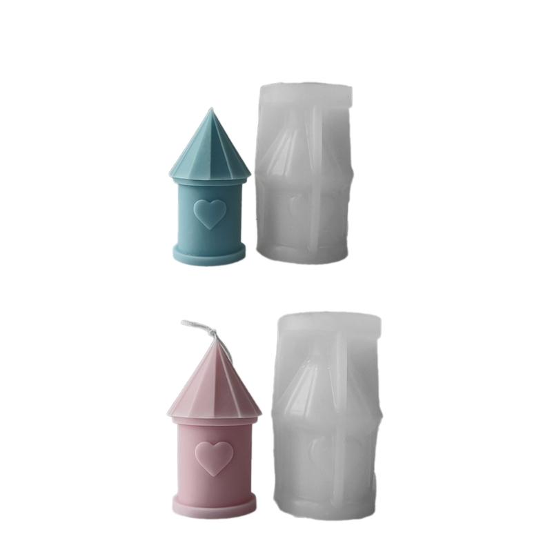 Multi Purpose House Candle Mold Heat Resistant Silicone Molds Easy to Demold Wax Mould for DIY Enthusiasts and Artists