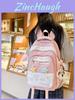 Youthful Nylon Student Backpack With Embroidered Design For School Use