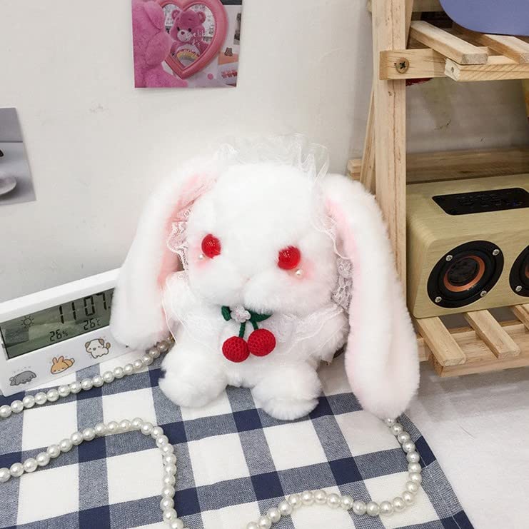 Sac à Bandoulière Harujio, Pochette, Sac Lapin en Peluche, Sac pour Femme, Porte-Monnaie, Kawaii Rêveur, Kawaii Malade, Lolita, Style Landmine, Produit en Série,