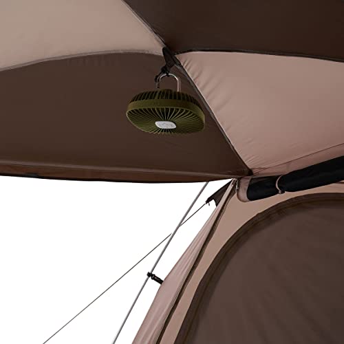 LOGOS Hanger Fan (USB Rechargeable) 81336706 Khaki, 20cm Wide X 20cm Deep X 9.5cm High