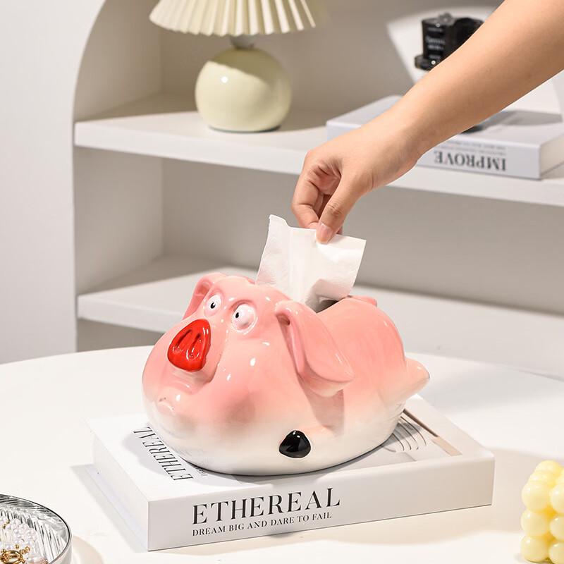 Cute Cartoon Piggy & Dragon Tissue Box
