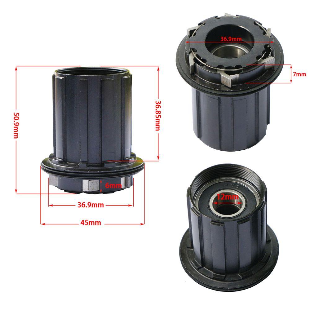 12mm Freehub Body Aluminum Alloy Bike Freehub Body Cassette Freewheel Body  Road and Mountain Bike