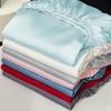 Ice Silk Cooling Fitted Sheet Elastic Band Bed Sheet Breathable Mattress Cover  Home