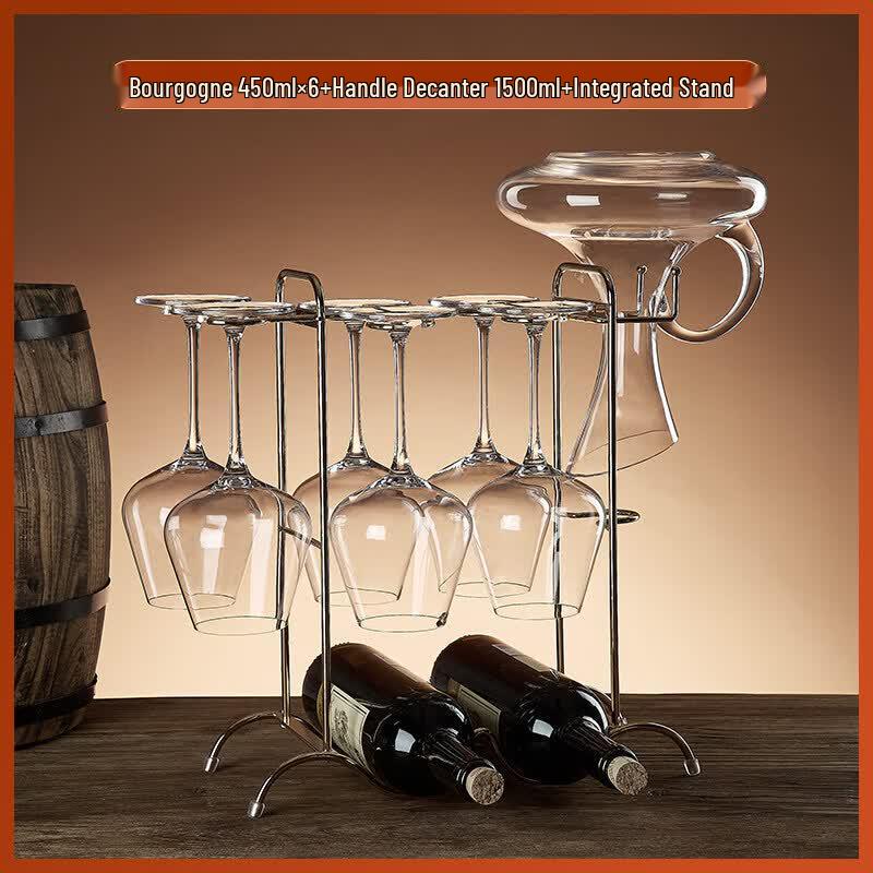 Qiwei Light Luxury Handmade Crystal Wine Glass & Decanter Set