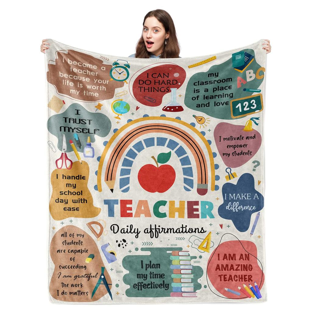 Regali per Insegnanti,Coperta per Insegnanti,Regalo di Apprezzamento per Insegnanti Regalo di Ringraziamento,Giorno degli Insegnanti Laurea Pensionamento Compleanno Coperta Plaid