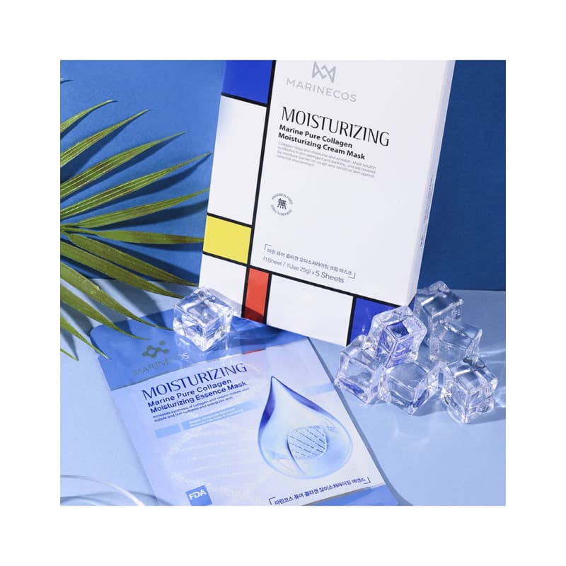 Marine Collagen Aqua Peel Cream + Marine Pure Collagen Mask (Moisture) (5 sheets)