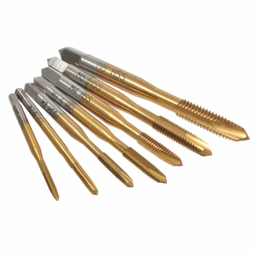 Improve Your DIY Projects with 7pcs HSS Screw Thread Taps Set M2 M6 Perfect for High Temperature Machinery Repair
