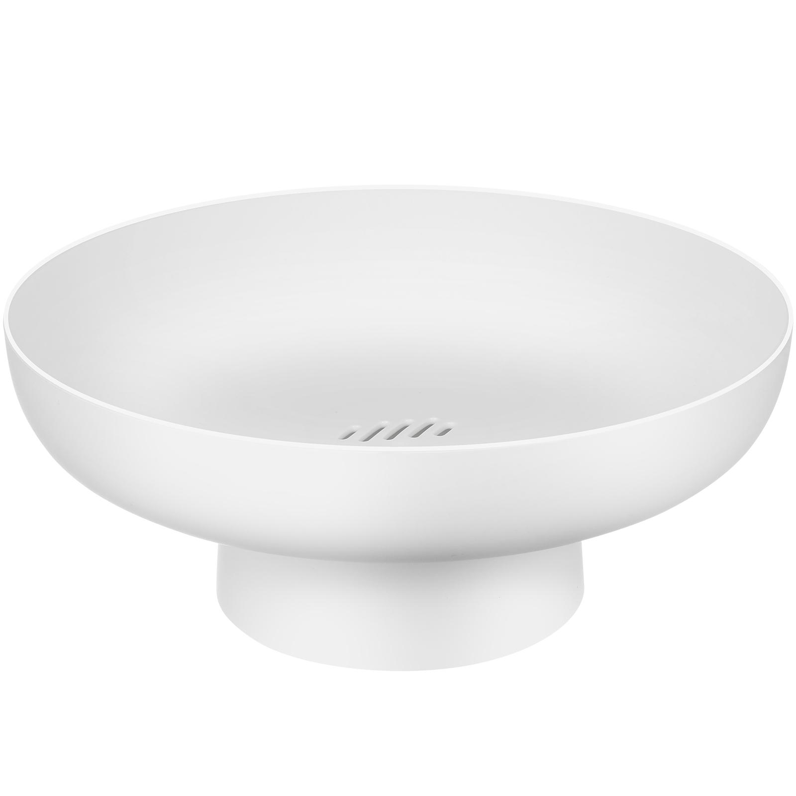 

Bowl For Kitchen Counter High Base Fruit Basket Decorative Fruit Holder Wedding Snack Container Serving Tray Draining Bowl білий