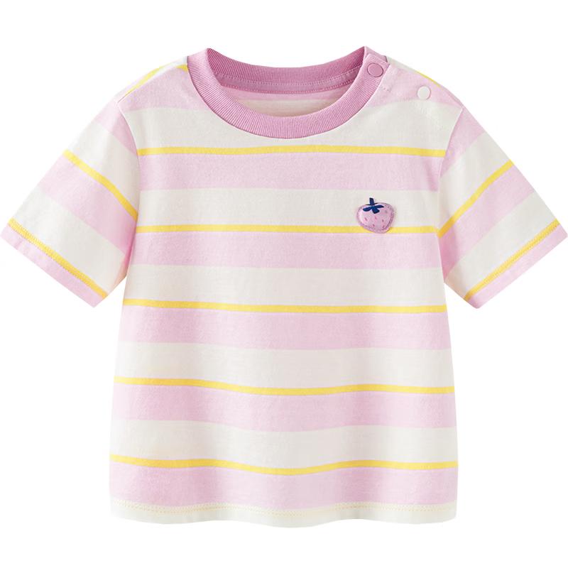 Minibala Kids' Pure Cotton Striped Short Sleeve T-Shirt