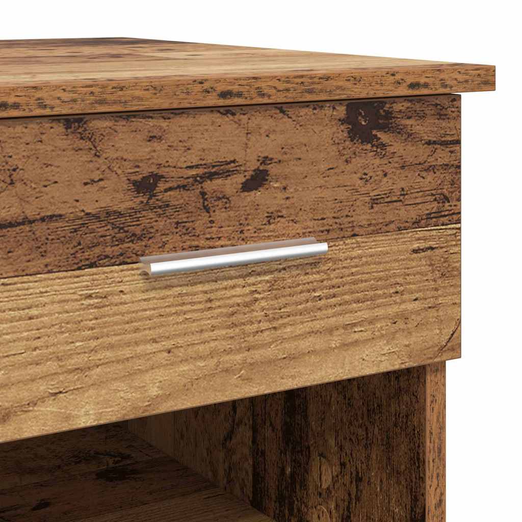 Desk with Shelf Rustic Wood Finish 90 x 49 x 75 cm Engineered Wood