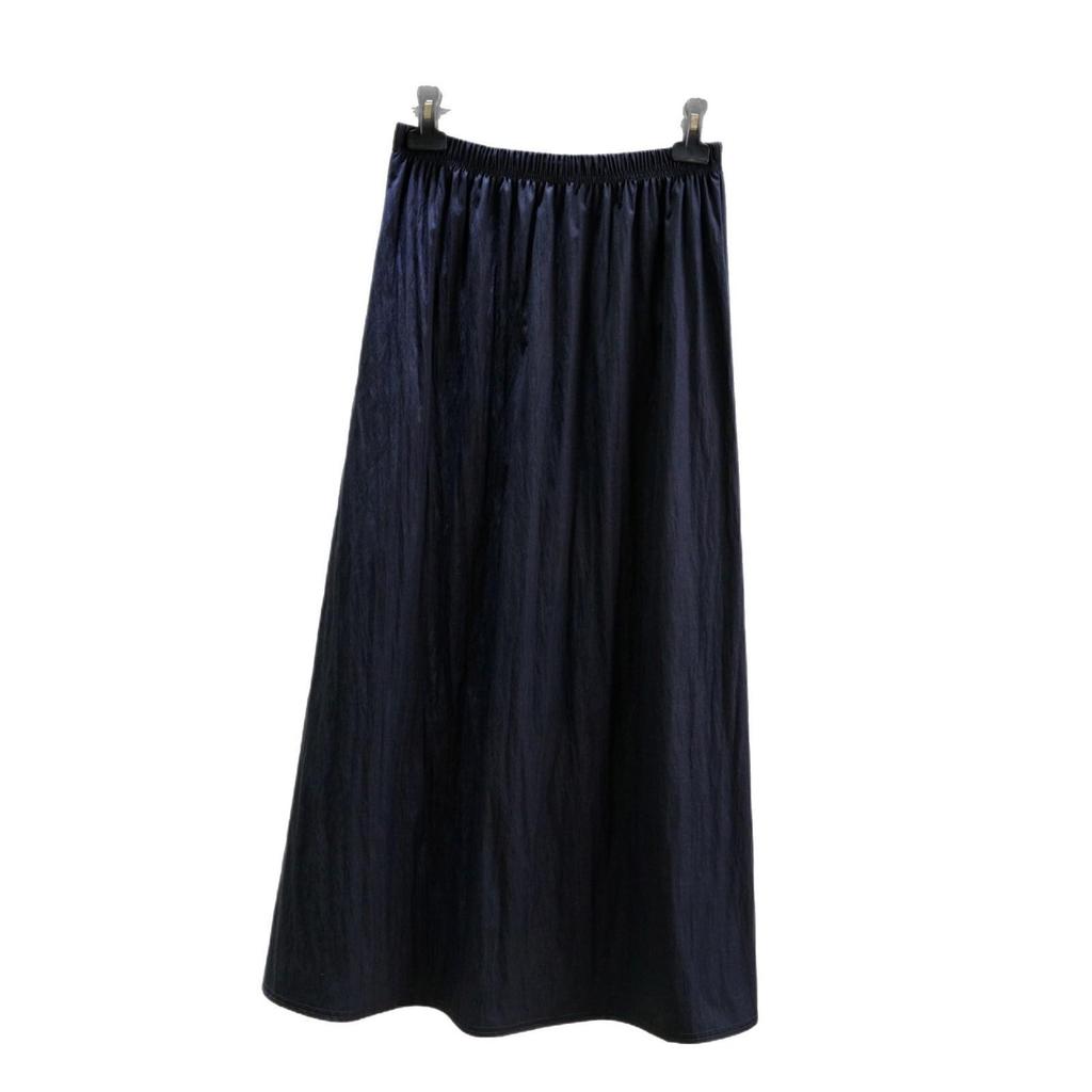 Women's High Waist Summer A-Line Maxi Skirt - Solid Color, Loose Fit