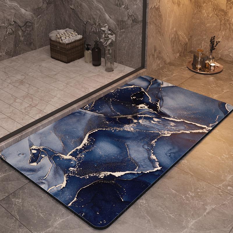 Luxury Diatomaceous Earth Bath Floor Mat Anti Slip Bathroom Carpet Super Absorbent Quick Dry Toilet Shower Rugs Doormat Washable