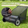 Push Lawn Sweeper, 26-inch Leaf & Grass Collector, Strong Rubber Wheels & Heavy Duty Thickened Steel, Durable to Use with Large Capacity 7 cu. ft.