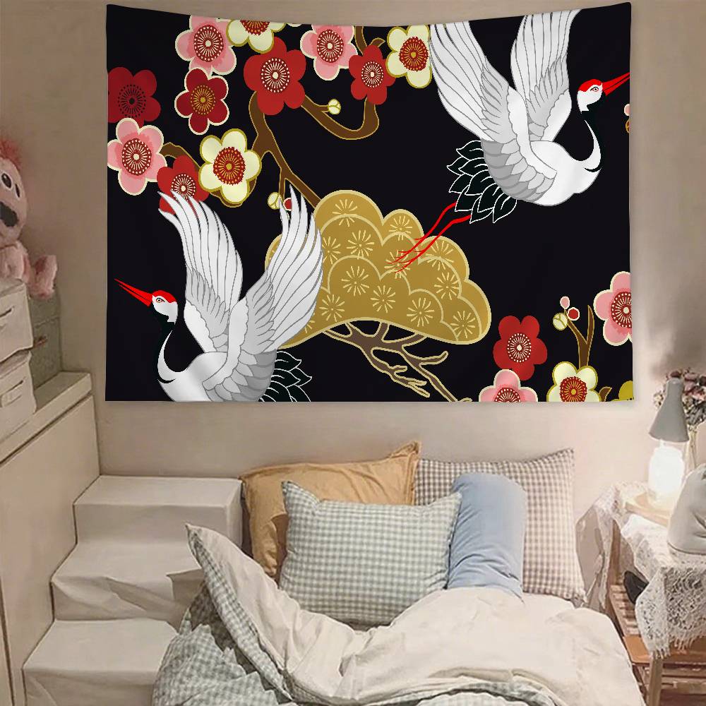 

Crane Tapestry Wall Hanging Tapestry Art Deco Blanket Curtain Hanging At Home Bedroom Living Room Decor 74x94cm(29x37in)