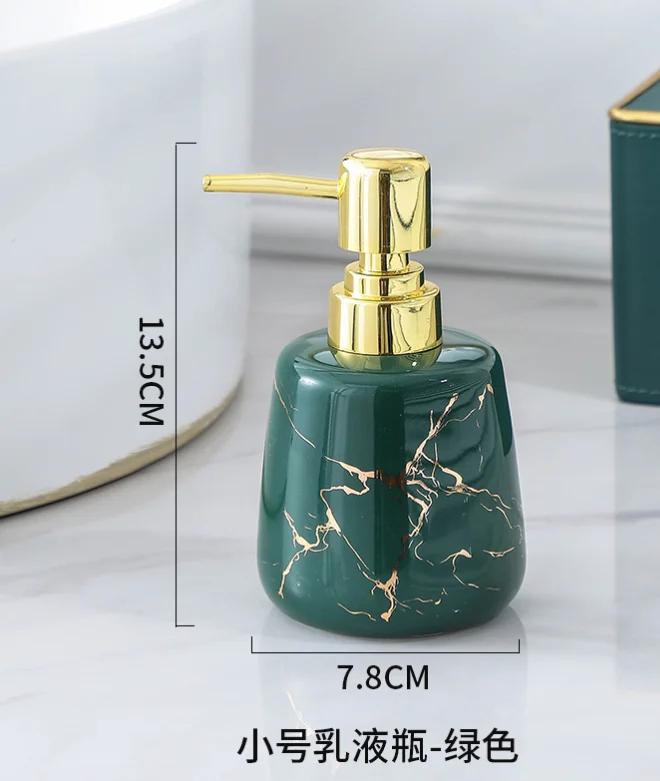 Sticlă de loțiune din ceramică simplă Dozator de șampon de marmură Accesorii de uz casnic Dispenser de săpun din ceramică Decor pentru baie